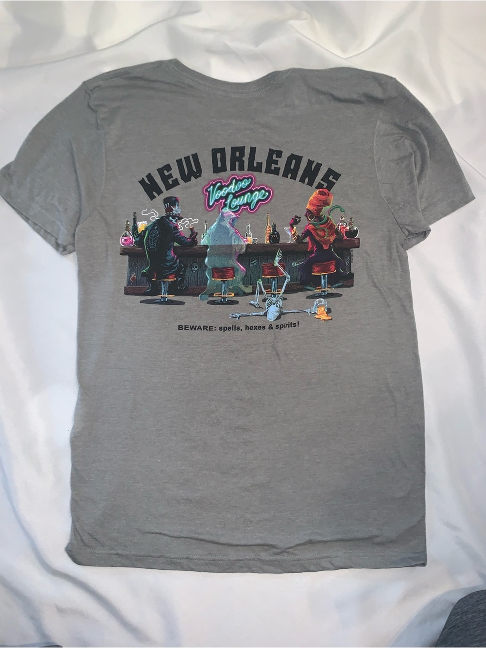 New Orleans Voodoo Lounge Back Graphic Tee - Gray - Picture 2 of 4